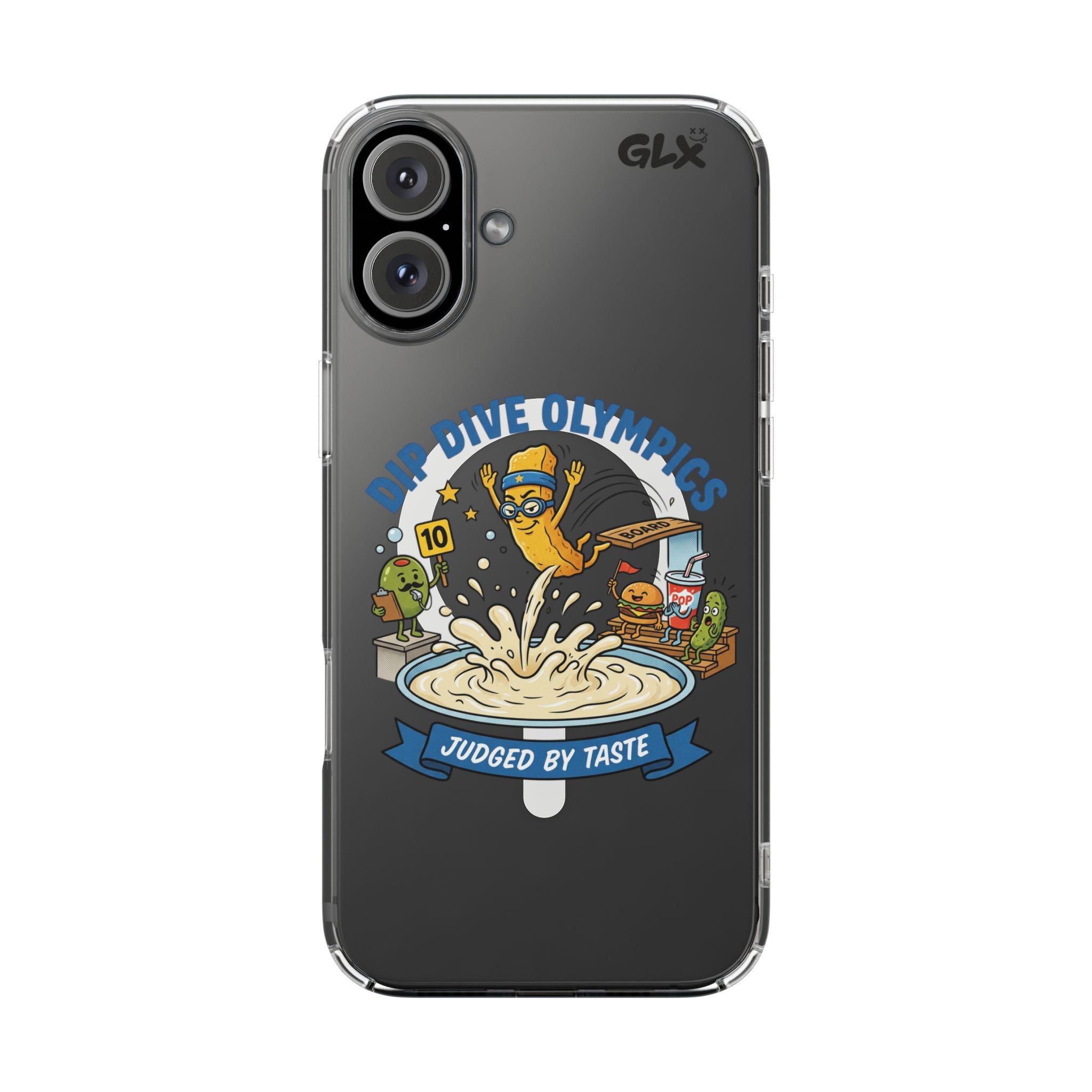 Judged By Taste | MagSafe Clear Impact-Resistant Case | Dip Dive Olympics 2026