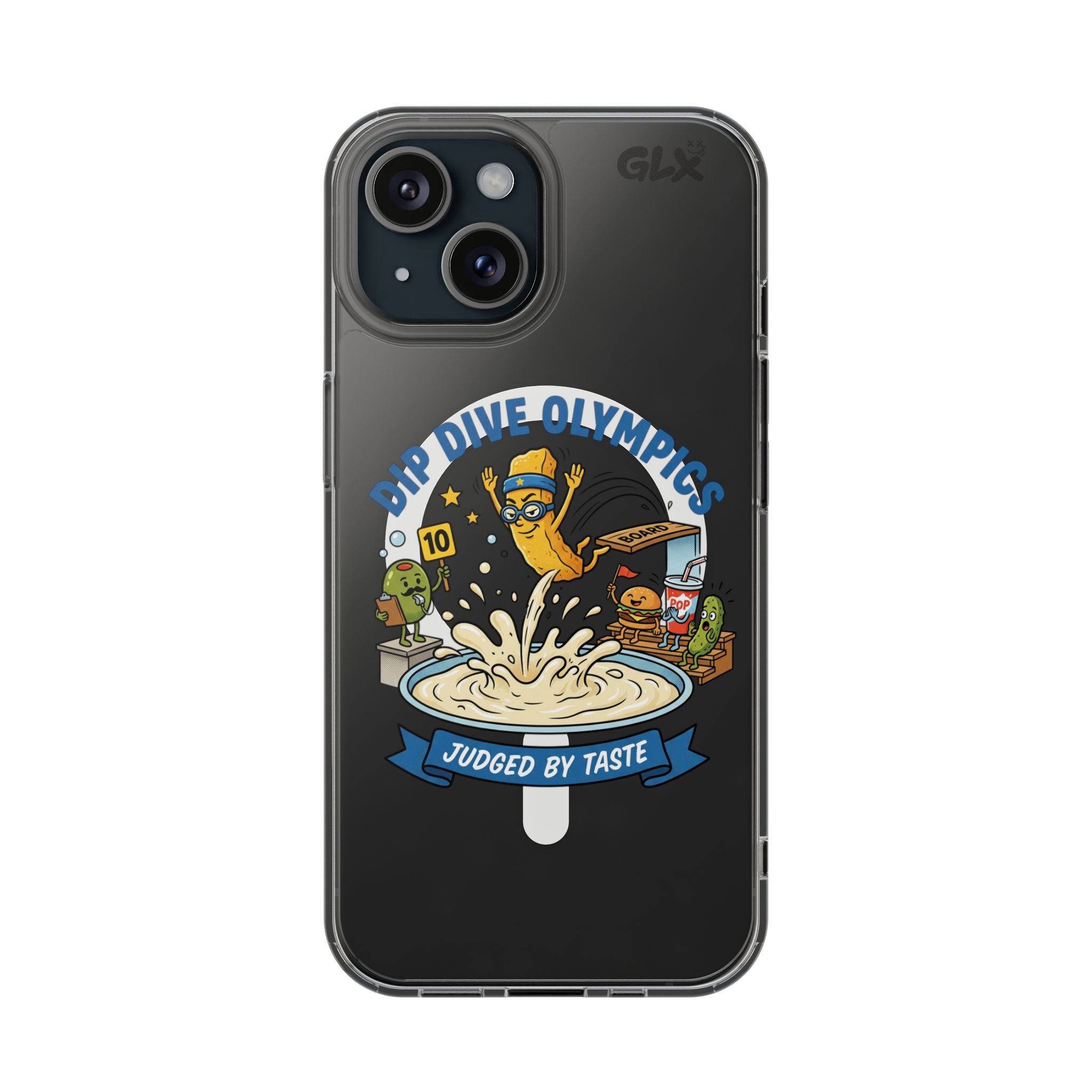 Judged By Taste | MagSafe Clear Impact-Resistant Case | Dip Dive Olympics 2026