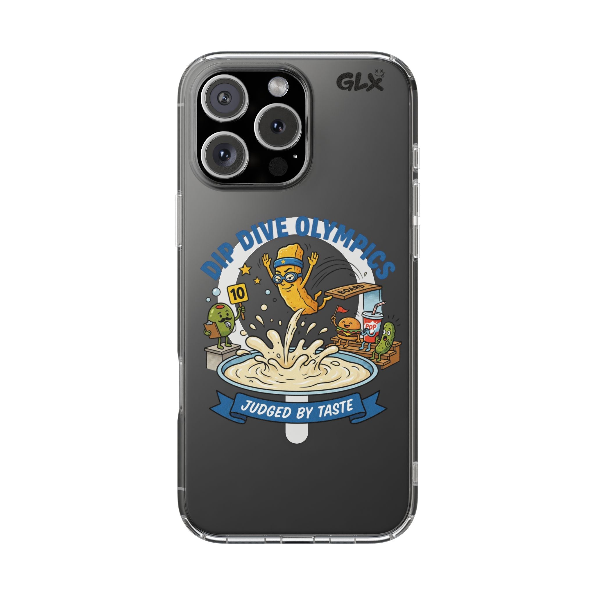Judged By Taste | MagSafe Clear Impact-Resistant Case | Dip Dive Olympics 2026