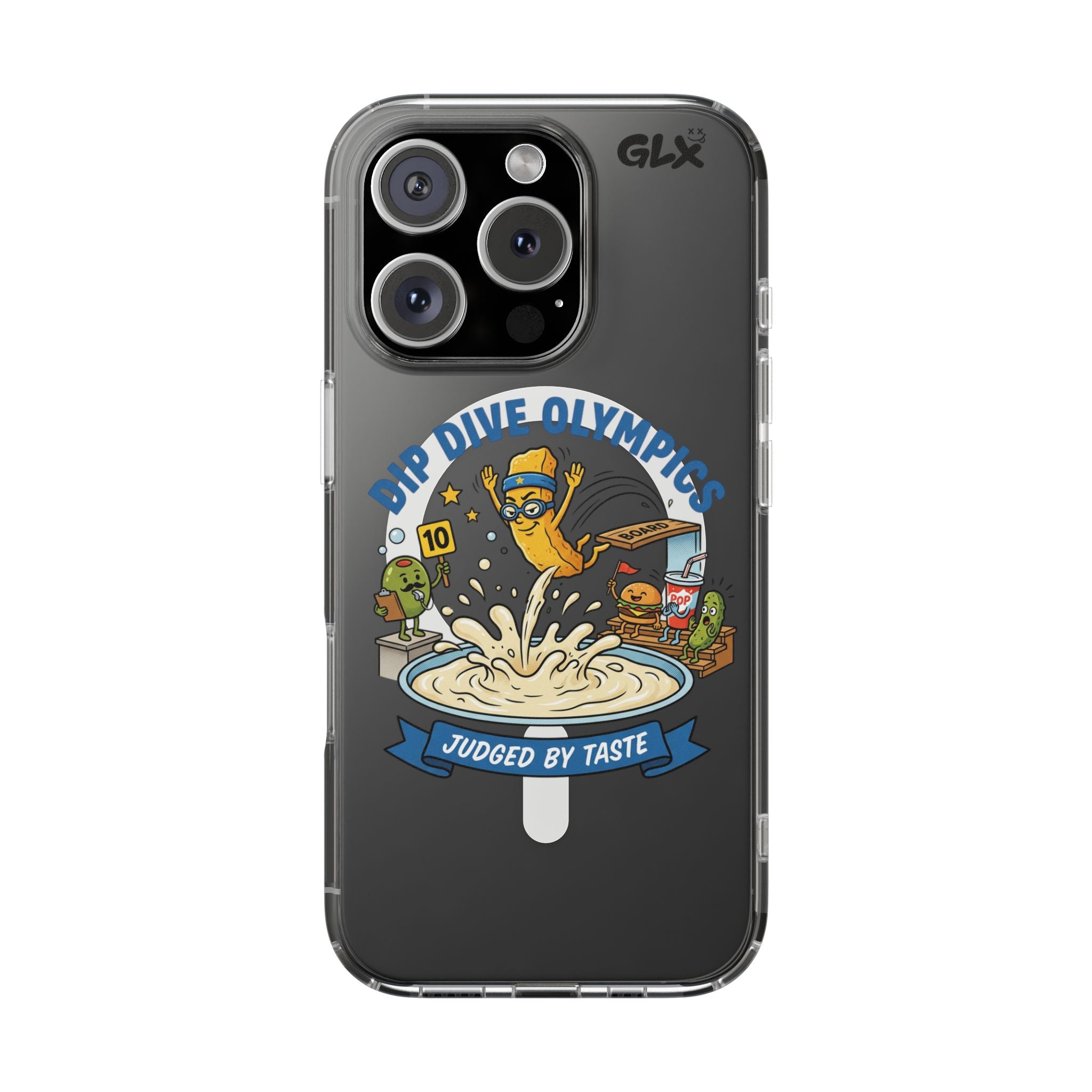 Judged By Taste | MagSafe Clear Impact-Resistant Case | Dip Dive Olympics 2026